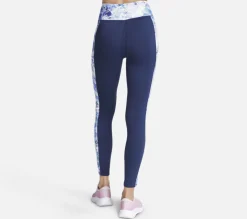 GO WALK Seascape Floral Full Length High-Waisted Legging