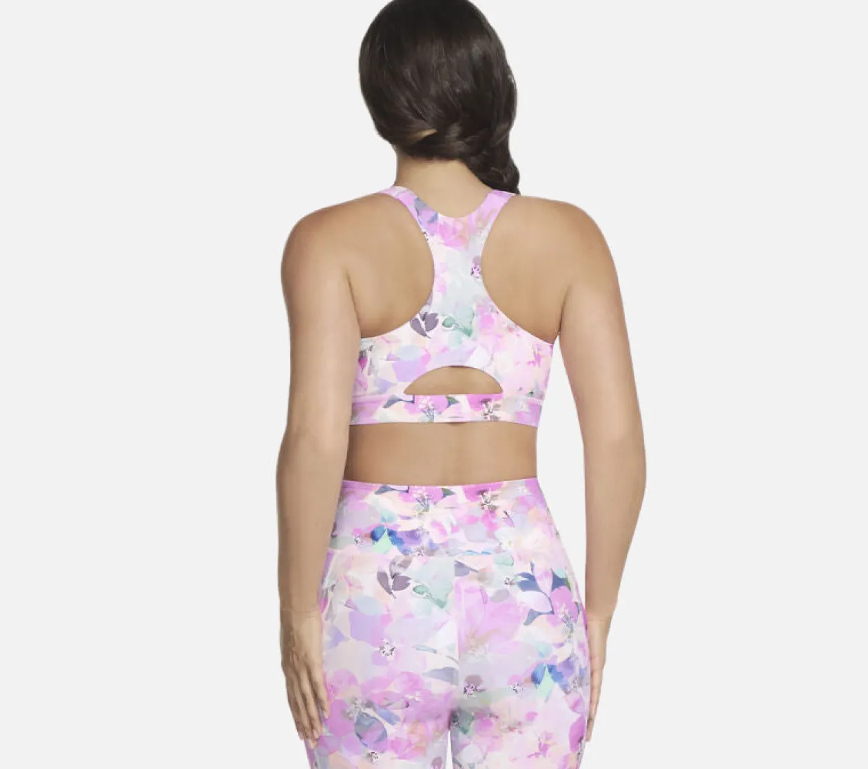 GO WALK Seascape Floral Zip Front Bra